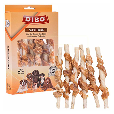 Dibo Tavuklu Burgu Çubuk Çiğneme Köpek Ödülü 50 Gr 