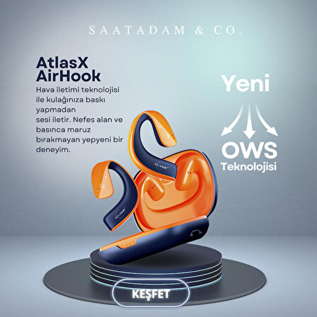 AtlasX Airhook BT 5.3 Kulaküstü OWS Kancalı HIFI Kablosuz Bluetooth Kulaklık