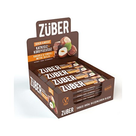 Züber Fındık ve Kakaolu Meyve Tatlısı - 12 Adet x 40Gr