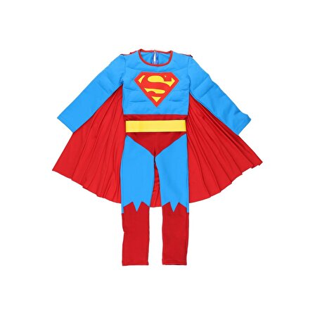 Panço Erkek Çocuk Superman Kostümü Mavi
