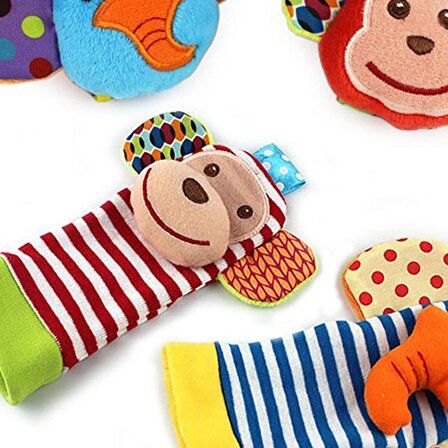 Sozzy Toys Sevimli Hayvanlar Çıngıraklı Çorap ve Bileklik