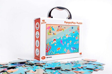 PangeaPlay Sıcacık Bir Yaz Günü 3+ Yaş Büyük Boy Puzzle 48 Parça