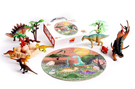 PangeaPlay Dinozor Ormanı 3+ Yaş Büyük Boy Puzzle 28 Parça