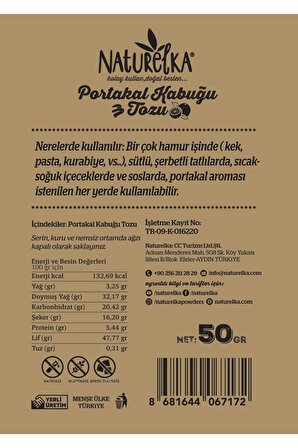 Naturelka Portakal Kabuğu Tozu 50 gr