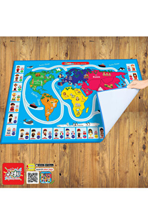 Jagu Oyun Halısı Dünya 150×100 cm.