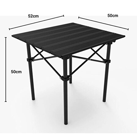 Katlanır Kamp Ve Piknik Masası ( Küçük Boy 52cmx50cmx50cm) (Taşıma Çantalı )