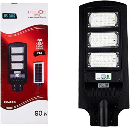 Helios Opto 120W Fotoselli Sensörlü Beyaz Solar Sokak Aydınlatma Hs 3803