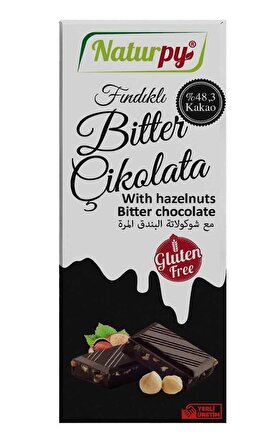 Naturpy Glutensiz Fındıklı Bitter Çikolata 100 Gr. (1 Adet)