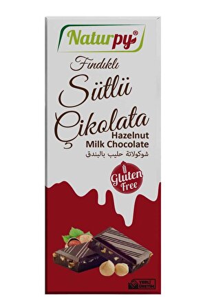 Naturpy Glutensiz Fındıklı Sütlü Çikolata 100 Gr. (1 Adet)
