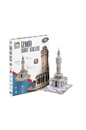 3 Boyutlu İzmir Saat Kulesi Maket Puzzle Pal