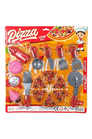Pizza Yapmayı Öğrenmenin En Eğlenceli Yolu Oyuncak 16 Parça Pizza Seti