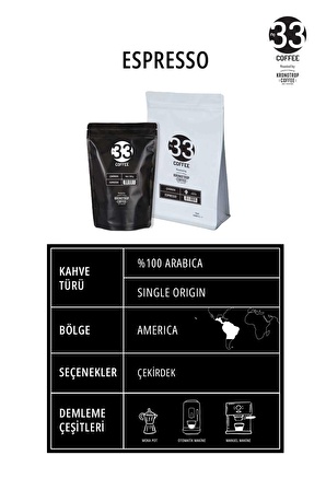 No 33 Espresso Çekirdek Kahve 1 kg