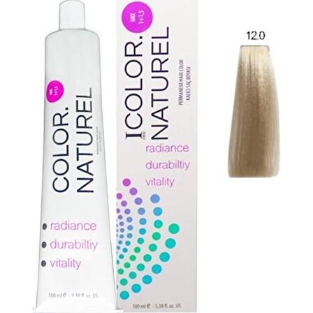 Color Naturel Kalıcı Saç Boyası 100 ml 12.0 Doğal Platin