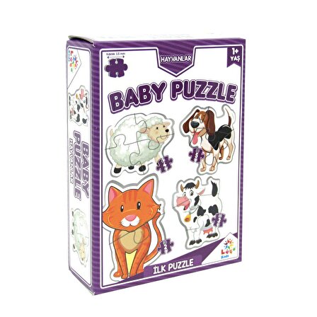 LC7224 Laço Kids Baby Puzzle - Hayvanlar / 2+3+4+5 Parça Puzzle / +1 yaş