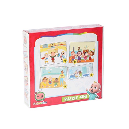 Cocomelon CO7899 3+ Yaş Büyük Boy Puzzle 6 - 12 - 16 - 25 Parça