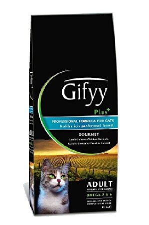 Gifyy Gurme Kuzu Somonlu Tavuklu 15 kg Yetişkin Kedi Maması