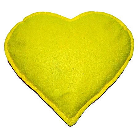 Kalp Desenli Doğal Kaya Tuzu Yastığı Sarı - Kırmızı 2-3 Kg