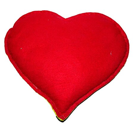 Çankırı Kaya Tuzu Tuz Yastığı Kalp Desenli Sarı Kırmızı 2-3Kg