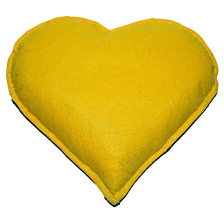 Kalp Desenli Doğal Kaya Tuzu Yastığı Sarı - Lacivert 2-3 Kg