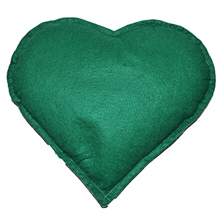 Kalp Desenli Doğal Kaya Tuzu Yastığı Yeşil - Pudra 2-3 Kg