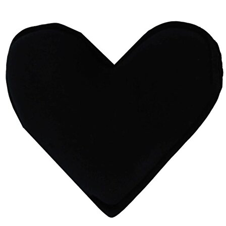 Kalp Şekilli Doğal Kaya Tuzu Yastığı Siyah 1-2 Kg