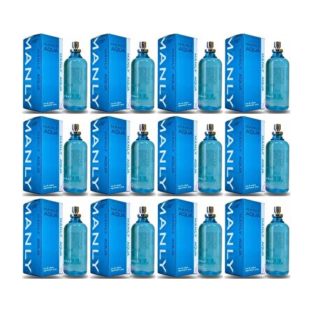 Manly Aqua EDC 125 Ml Erkek Parfüm 12 Adet