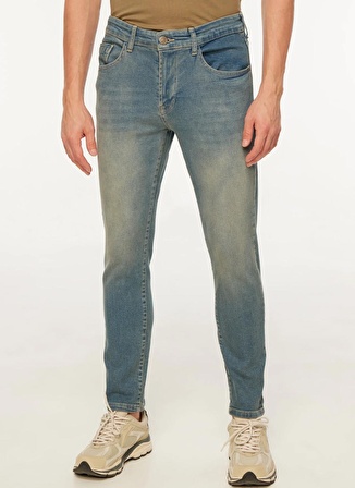 The Crow Normal Bel Dar Açık Mavi Erkek Denim Pantolon TC5001