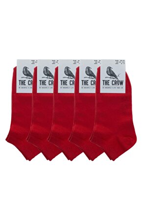 The Crow Tirinity Ankle 5’li Kırmızı Unisex Çorap