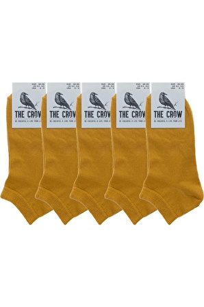 The Crow Tirinity Ankle 5'li Sarı Unisex Çorap