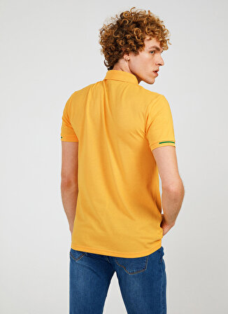 The Crow Çıtçıtlı Yaka Düz Sarı Erkek T-Shirt TC4615