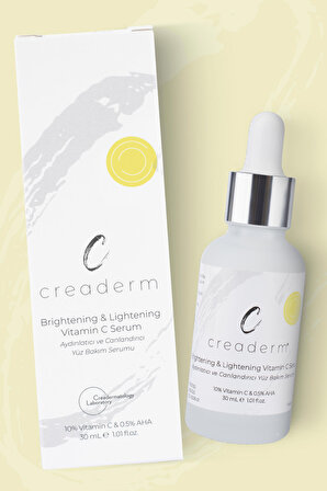 CREADERM Vitamin C Aydınlatıcı Ve Canlandırıcı Yüz Bakım Serumu (10% Vitamin %0.5%aha)