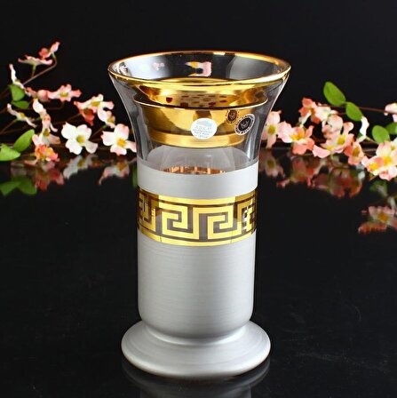 Fantasia 1108 Antik Altın Varaklı El Işlemeli Buhurdanlık Cam Vazo 