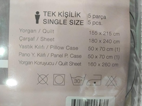 uyku seti tek kişilik