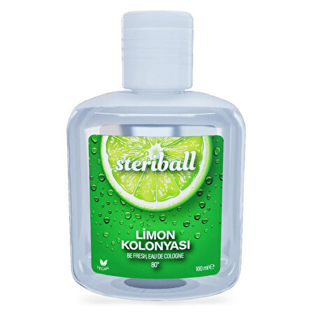 Steriball Limon Kolonyası 80 Derece Pet Şişe 100 ml