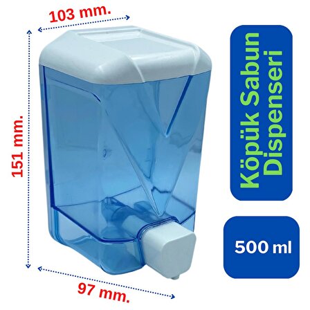 Wespa Plastik Şeffaf Köpük Sabun Dispenseri 500 ml. x 20 Adet