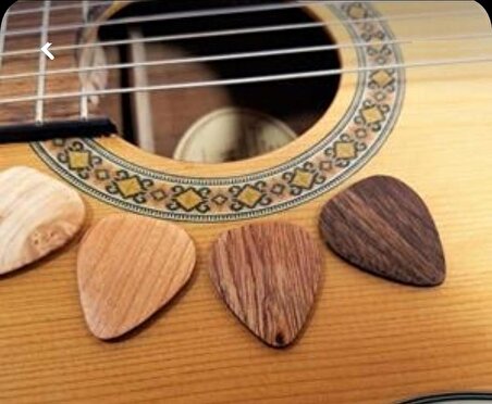 Profesyonel Ahşap Gitar Ukulele Penası Wooden Guitar Picks Kiraz Ağacı