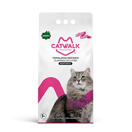 Catwalk Bebek Pudralı Topaklanan Kedi Kumu  5 Lt