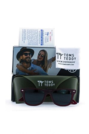 Toms Teddy Polarize/uv Güneş Gözlüğü Bordo Tt6001-2c505m