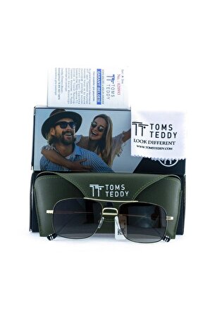 Toms Teddy Polarize/uv Metal Güneş Gözlüğü Altın Siyah Tt1052c103-siyah