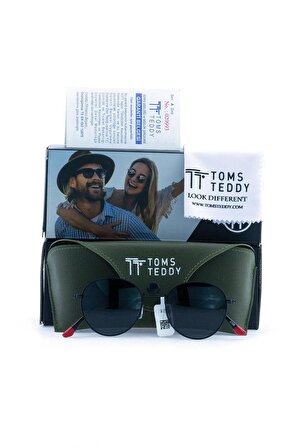 Toms Teddy Polarize Uv Metal Güneş Gözlüğü Siyah Tt1043c108