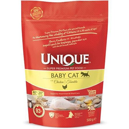 Unique Baby Cat Tavuklu 500 gr (Yavru Kedi Maması)