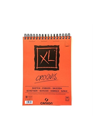 Canson XL Croquis Eskiz Defteri 90g 50 Yaprak Üstten Spiralli A5