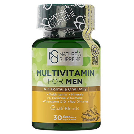 Nature's Supreme Multivitamin for Men 30 Kapsül - AROMASIZ