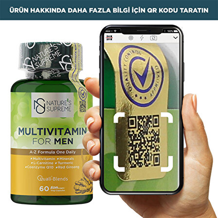 Nature's Supreme Multivitamin for Men 60 Kapsül - AROMASIZ