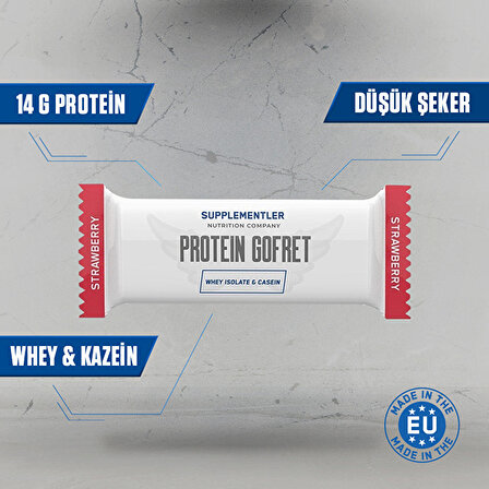 Supplementler.com Protein Gofret 40 Gr 1 Adet - ÇİLEK