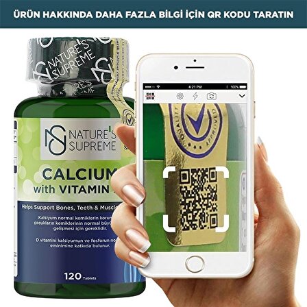 Nature's Supreme Calcium with Vitamin D3 120 Tablet - AROMASIZ