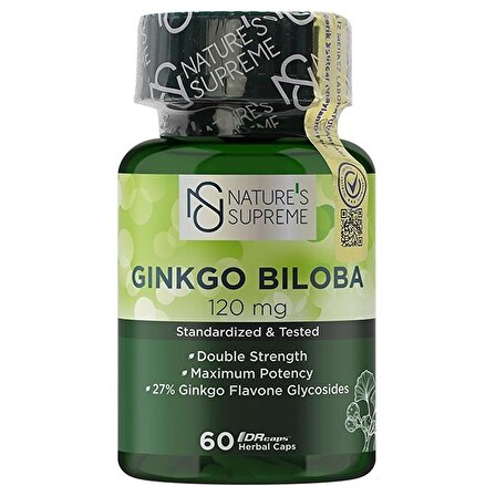 Nature's Supreme Ginkgo Biloba 120 Mg 60 Kapsül - AROMASIZ
