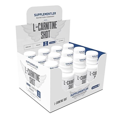 Supplementler.com L-Carnitine Shot 3000 Mg 12 Ampul - ŞEFTALİ