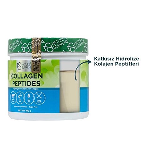 Nature's Supreme Collagen Peptides Powder 100 Gr Aromasız  - AROMASIZ