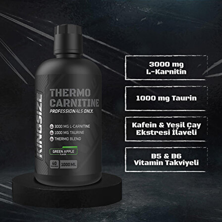 Kingsize Nutrition Thermo Carnitine 1000 mL - YEŞİL ELMA